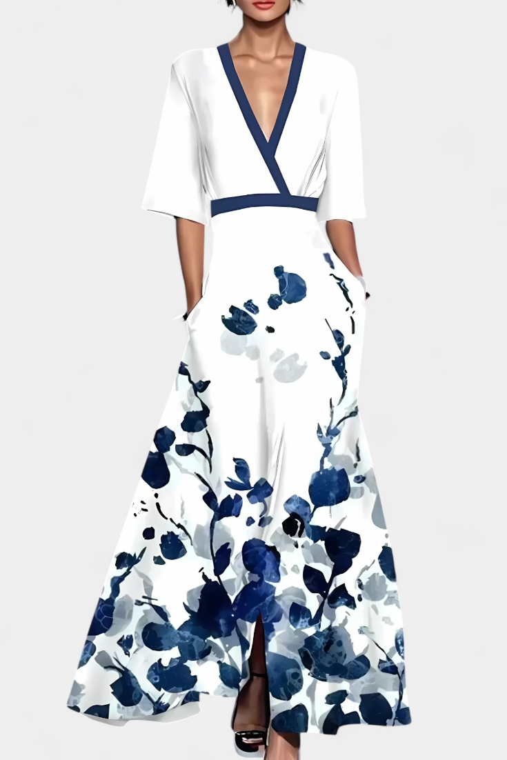 Daphne Vestido Envoltura Floral Elegante