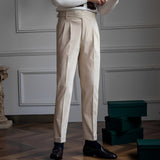 Keaton - Moderna Pantalón de Pana con Talle Alto para Hombres