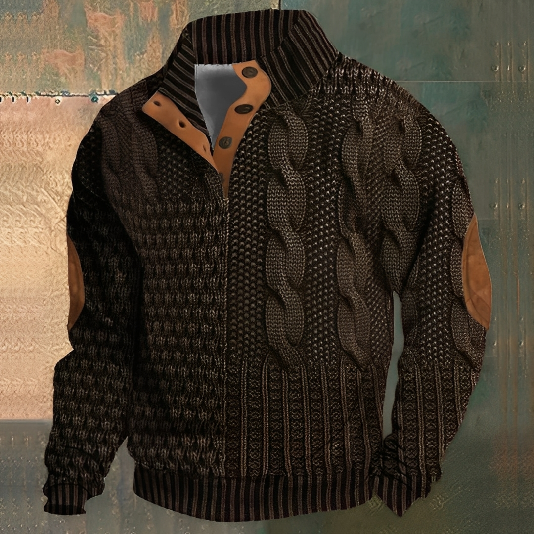 Nazaire - Suéter con motivo impreso en 3D para hombre