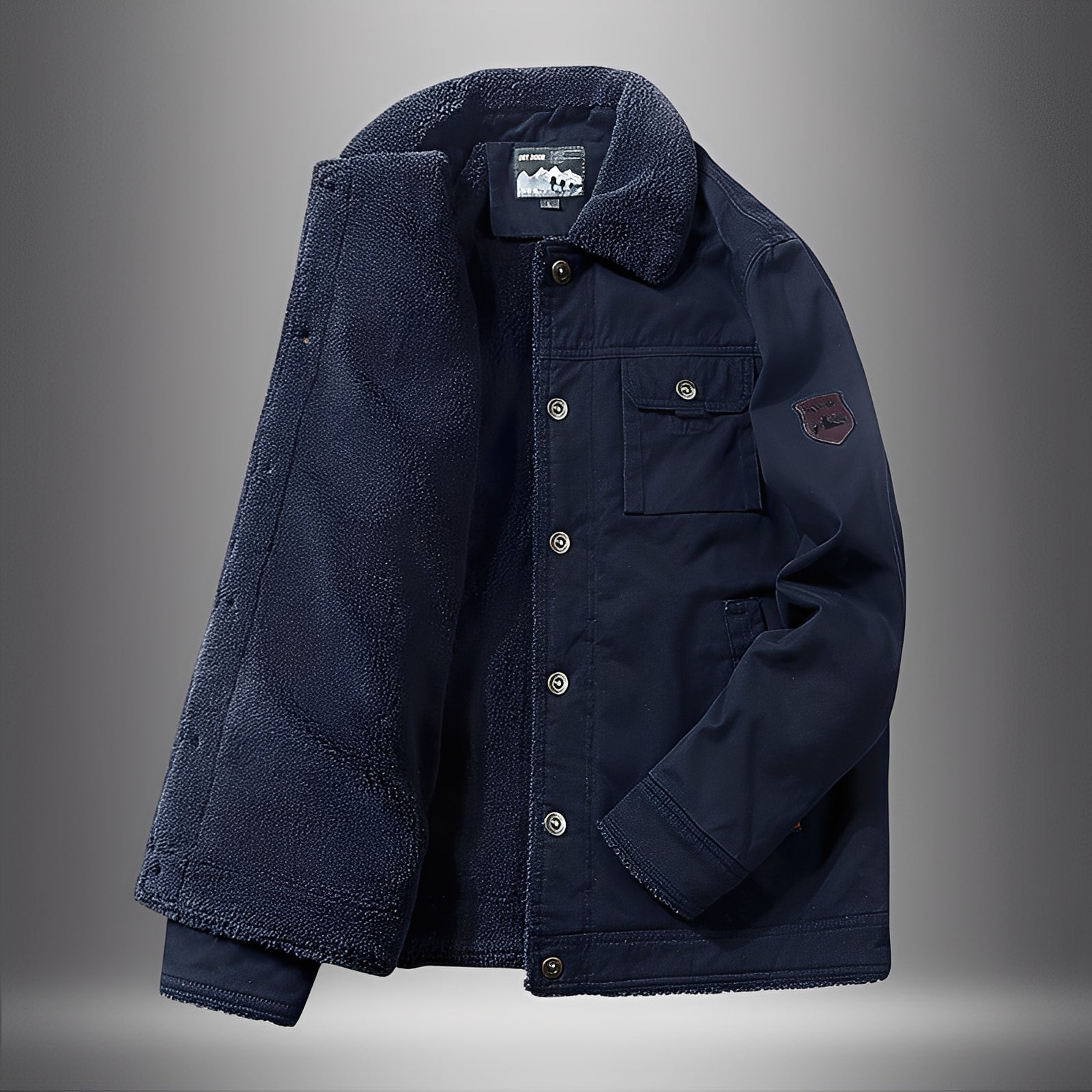 Theo - Moderna, gruesa chaqueta con forro de polar para hombres