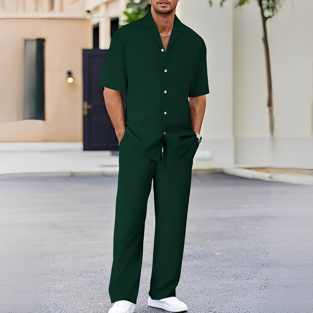 Drian - Conjunto camisa y pantalón elegante para hombre