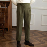 Keaton - Moderna Pantalón de Pana con Talle Alto para Hombres