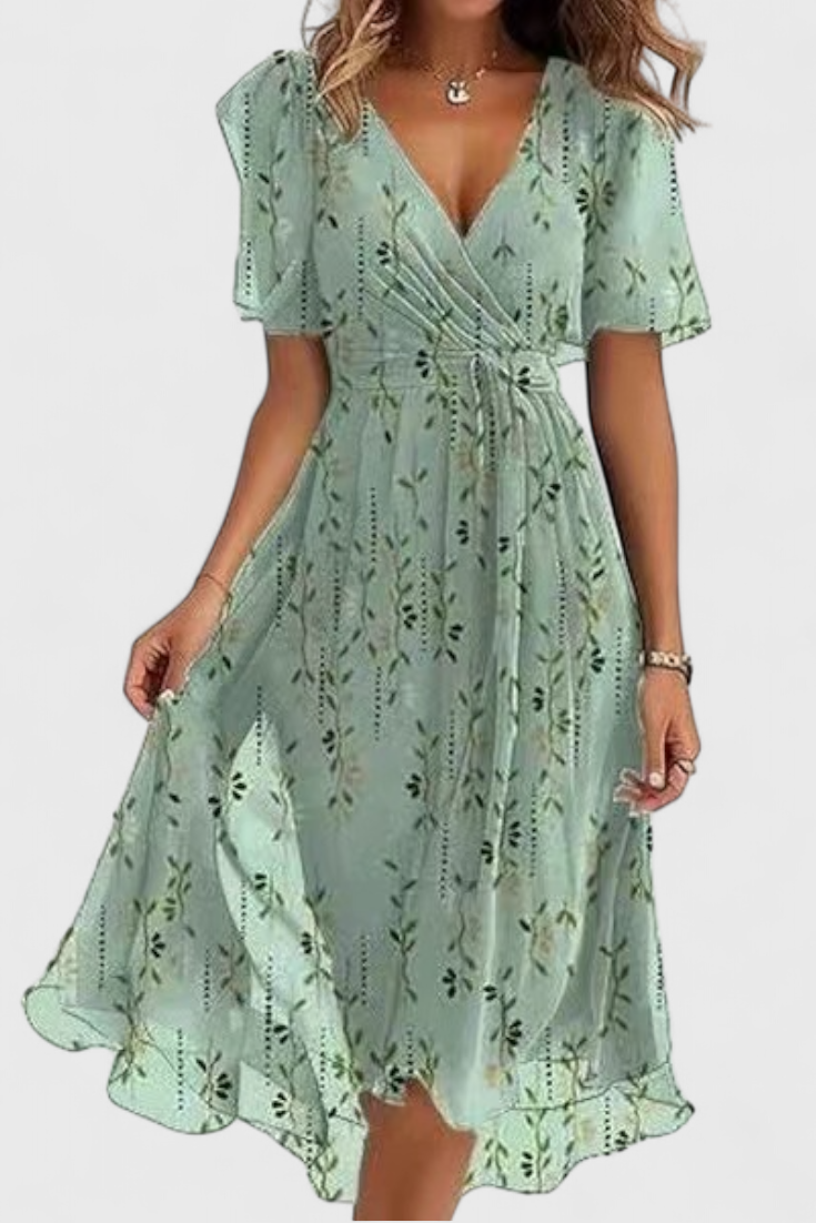 Carene Vestido Midi con Escote en V