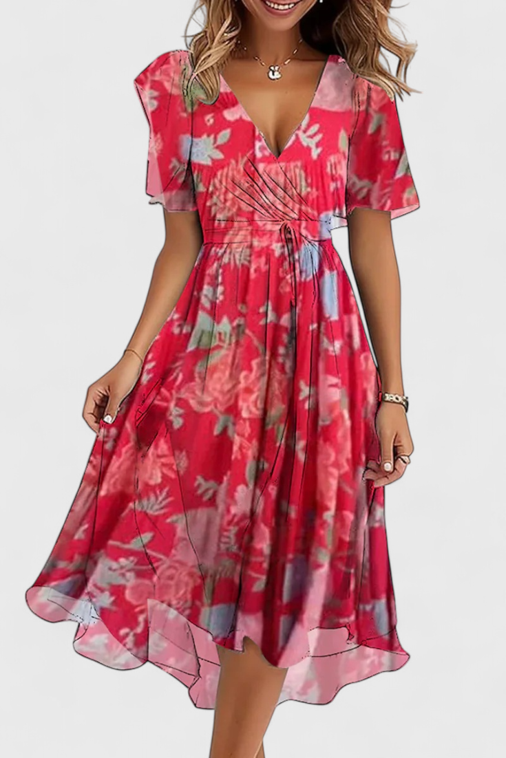 Carene Vestido Midi con Escote en V