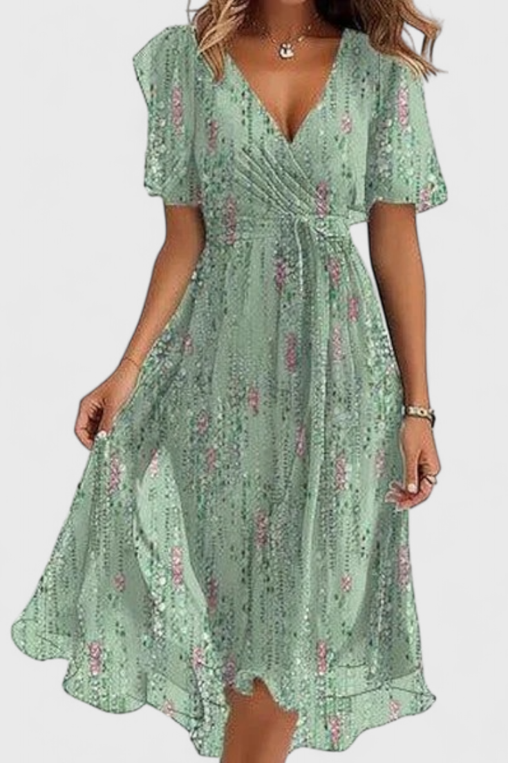 Carene Vestido Midi con Escote en V