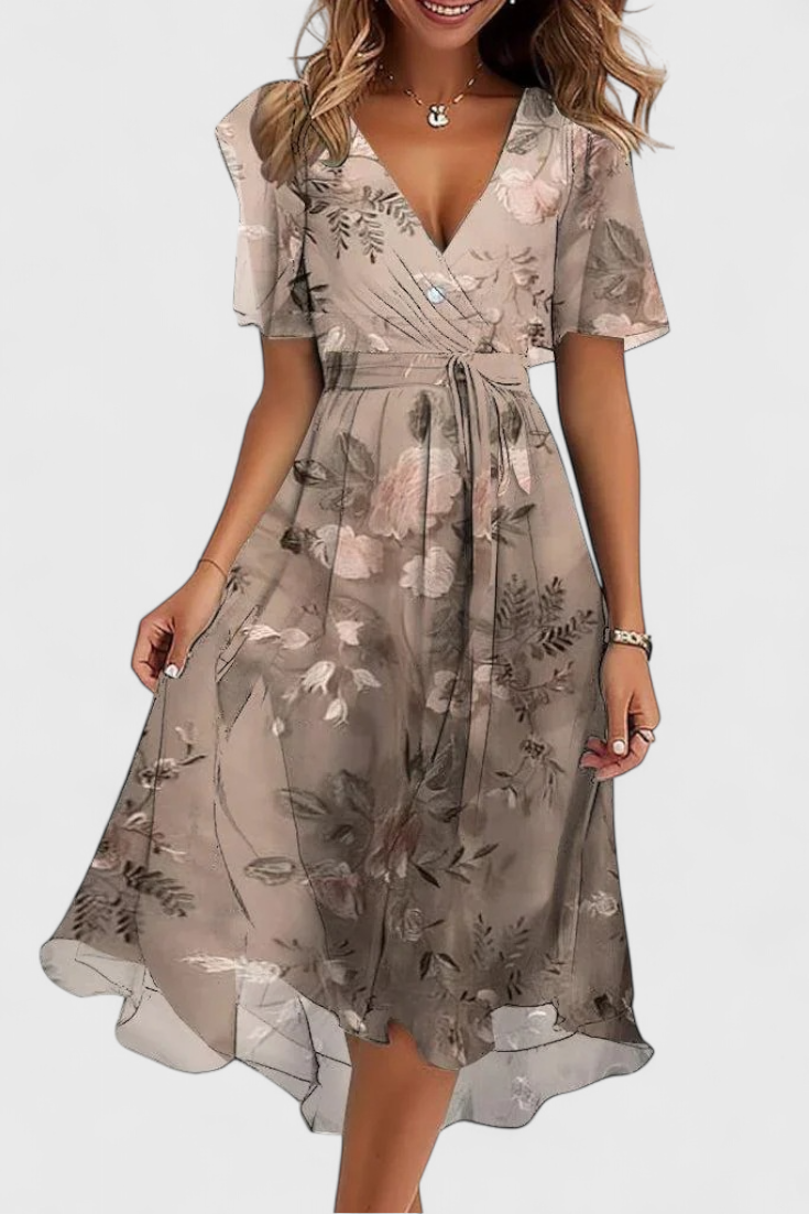 Carene Vestido Midi con Escote en V