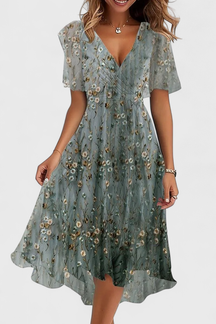 Carene Vestido Midi con Escote en V