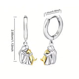 Elisa - Pendientes con ícono de perro (cierre redondo)