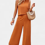 Lavinia Conjunto de Top y Shorts Fluidos Boho en Lino y Algodón