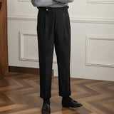 Keaton - Moderna Pantalón de Pana con Talle Alto para Hombres